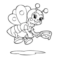 Abelhas para imprimir e colorir