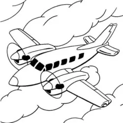 Aviões para imprimir e colorir