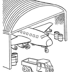 Desenhos de Aviões para Imprimir e Colorir