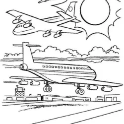 Aviões para imprimir e colorir