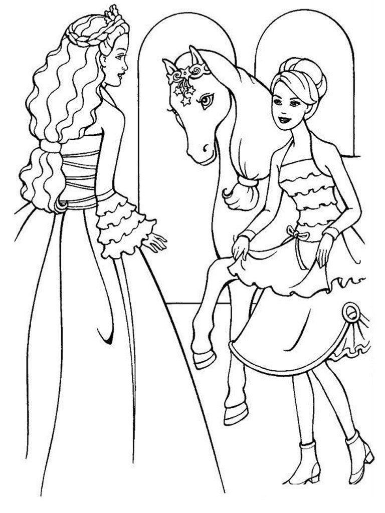 desenhos para colorir barbie princesa