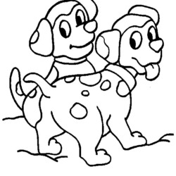 Desenhos de Cachorros para Imprimir e Colorir