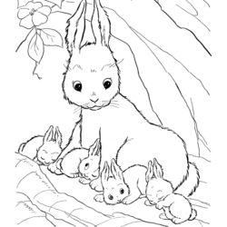 Desenhos para colorir de desenho de um coelho para colorir online  