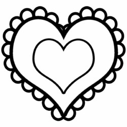 Desenhos de Coração para colorir - Bora Colorir