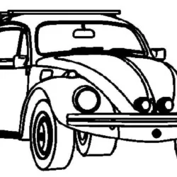 Fusca para imprimir e colorir