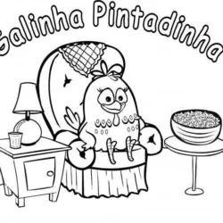 Galinha Pintadinha para imprimir e colorir