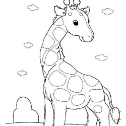 Girafa para Colorir - Desenhos de animais para pintar e Imprimir - Desenhos  para Imprimir