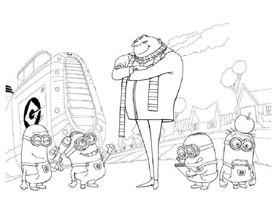 Desenho Minions Imprimir Pintar 08