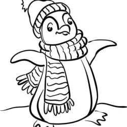 Pinguins para imprimir e colorir