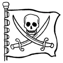 Piratas para imprimir e colorir