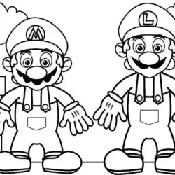 Mario para imprimir e colorir