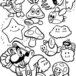 Desenhos do Mario para Imprimir e Colorir
