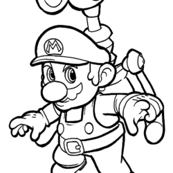 Super Mario – Princesa Daisy 02 – Imagens para Colorir