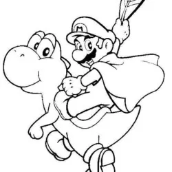 Mario para imprimir e colorir
