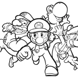 Mario para imprimir e colorir