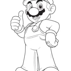 Mario para imprimir e colorir