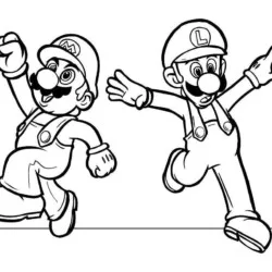 Mario para imprimir e colorir