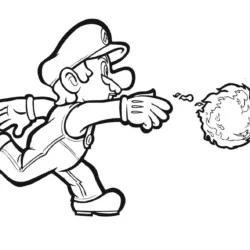 Mario para imprimir e colorir