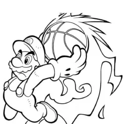 Mario para imprimir e colorir