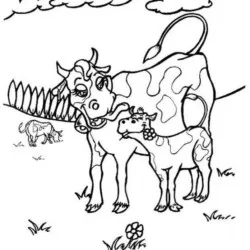 Vacas para imprimir e colorir