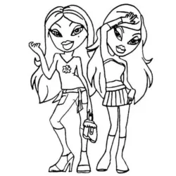 Bratz para imprimir e colorir