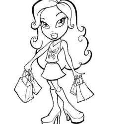 Bratz para imprimir e colorir