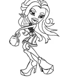 Bratz para imprimir e colorir