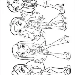 Bratz para imprimir e colorir
