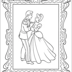 Cinderela para imprimir e colorir