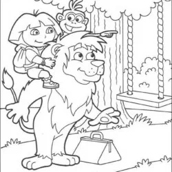 Dora para imprimir e colorir