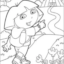 Dora para imprimir e colorir