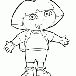 52 Desenhos da Dora para Imprimir e Colorir