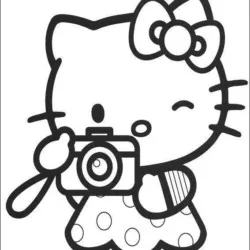 Hello Hitty para imprimir e colorir