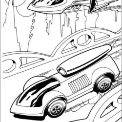 Hot Wheels para imprimir e colorir