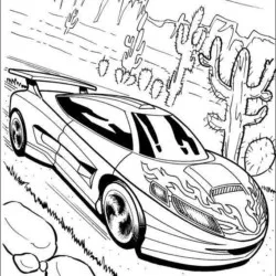 Hot Wheels para imprimir e colorir