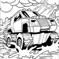 Hot Wheels para imprimir e colorir