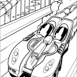 Hot Wheels para imprimir e colorir