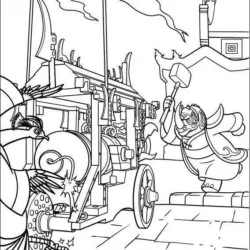 Kung Fu Panda para imprimir e colorir