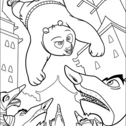 Kung Fu Panda para imprimir e colorir