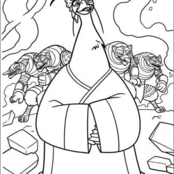 Kung Fu Panda para imprimir e colorir