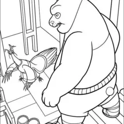 Kung Fu Panda para imprimir e colorir