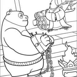 Kung Fu Panda para imprimir e colorir