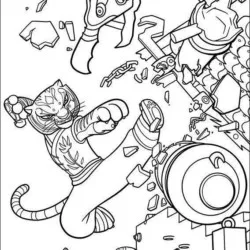 Kung Fu Panda para imprimir e colorir