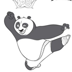 Desenho panda Kung Fu grátis para descarregar e colorir - Kung Fu