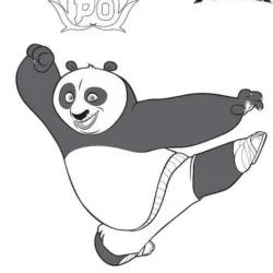Kung Fu Panda para imprimir e colorir