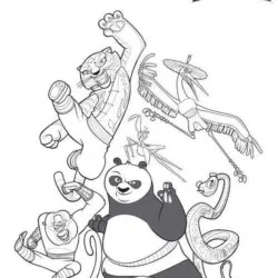 Kung Fu Panda para imprimir e colorir