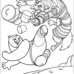 Kung Fu Panda para imprimir e colorir