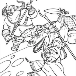 Kung Fu Panda para imprimir e colorir