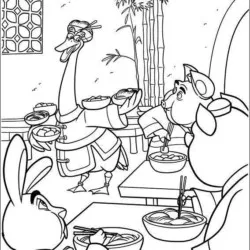 Kung Fu Panda para imprimir e colorir