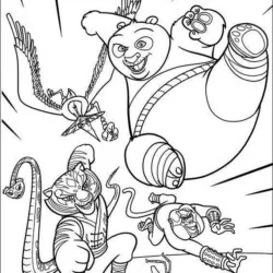 Kung Fu Panda para imprimir e colorir